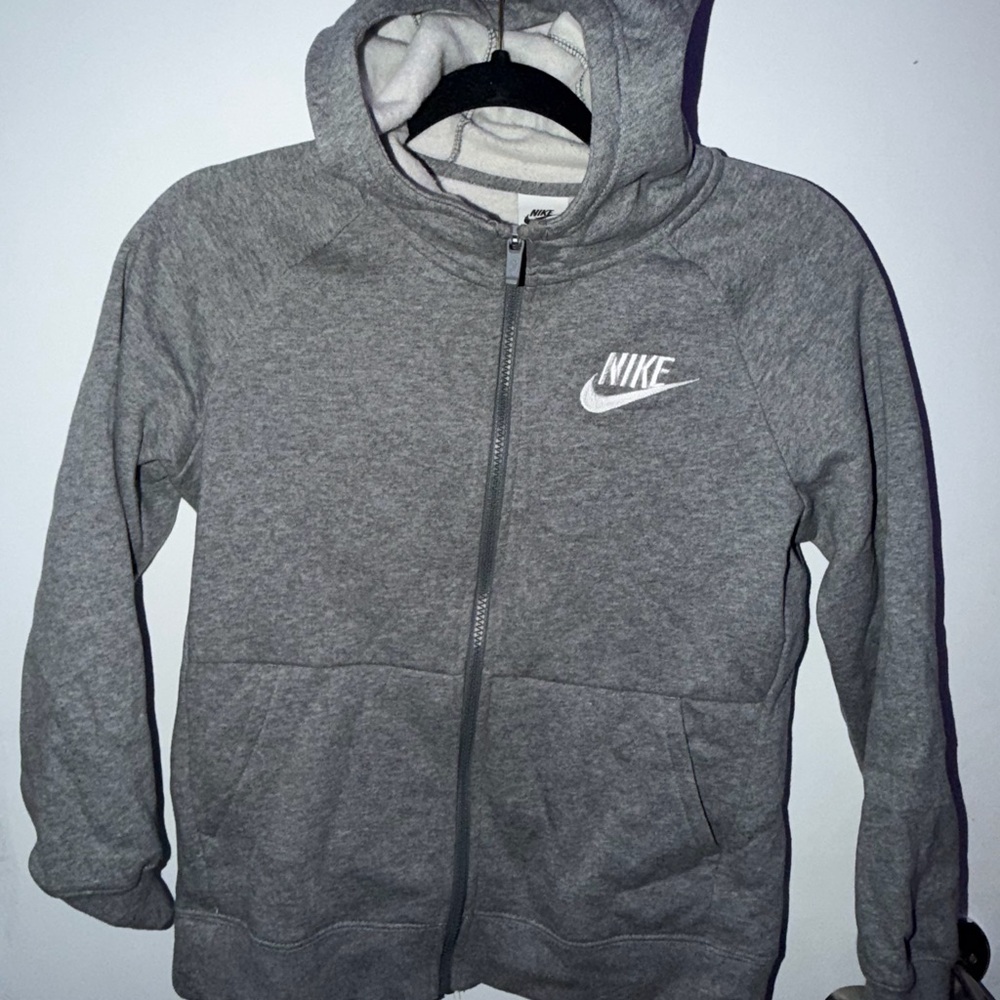 Nike Kids Charcoal Gray Hoodie zip up sweater boys large